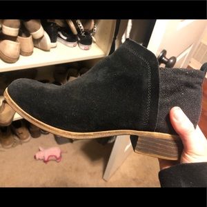 Suede/Wool Toms booties